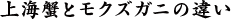 上海蟹とモクズガニの違い